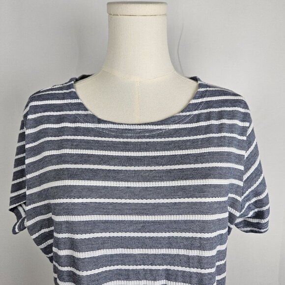 NWOT Sail To Sable STS Striped Dress XL Navy Nautical Preppy Short Sleeve - Picture 2 of 8